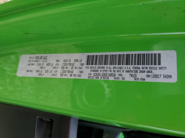 3C6URVJG9GE109520 - 2016 RAM PROMASTER 3500 HIGH მწვანე ფოტო 13