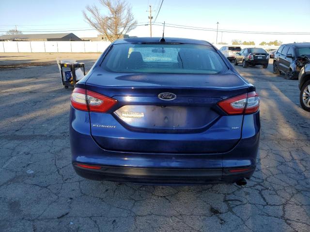 3FA6P0H74GR174399 - 2016 FORD FUSION SE BLUE photo 6