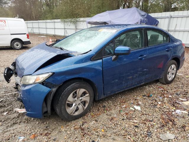 2HGFB2F55EH559356 - 2014 HONDA CIVIC LX BLUE photo 1