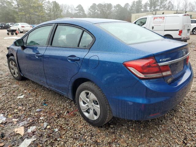 2HGFB2F55EH559356 - 2014 HONDA CIVIC LX BLUE photo 2