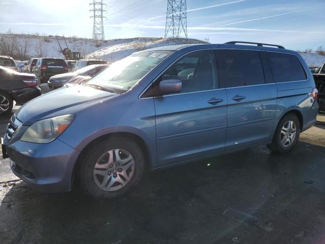 5FNRL38437B102153 - 2007 HONDA ODYSSEY EX BLUE photo 1