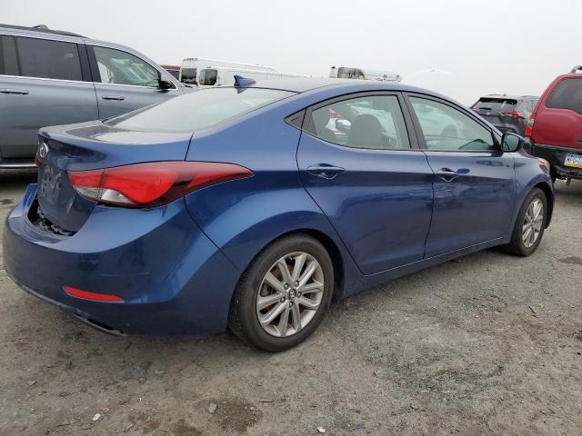 5NPDH4AE9GH689951 - 2016 HYUNDAI ELANTRA SE BLUE photo 3