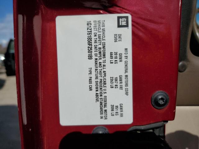 1G1ZT61856F250189 - 2006 CHEVROLET MALIBU MAX 红色 照片 12