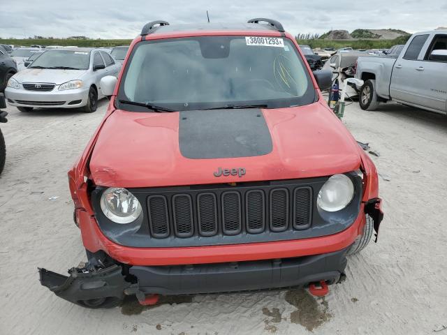 ZACCJBCB1HPF17199 - 2017 JEEP RENEGADE TRAILHAWK RED photo 5