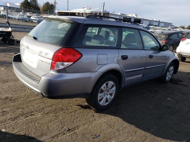 4S4BP60C397337537 - 2009 SUBARU OUTBACK SILVER photo 3