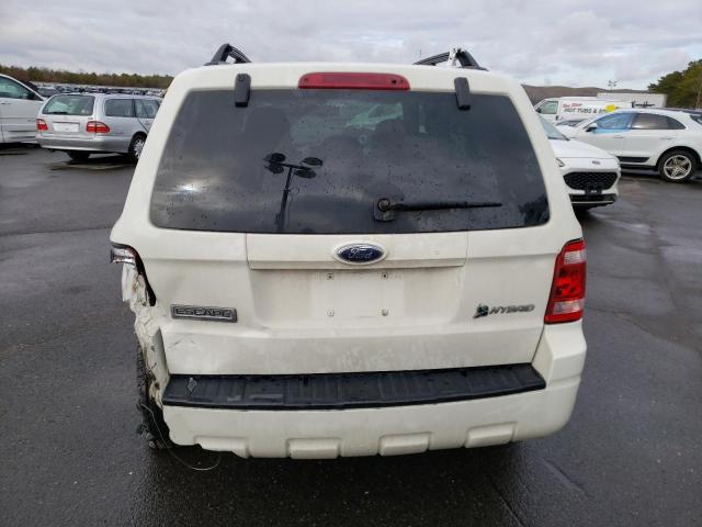 1FMCU59379KB61454 - 2009 FORD ESCAPE HYBRID WHITE photo 6