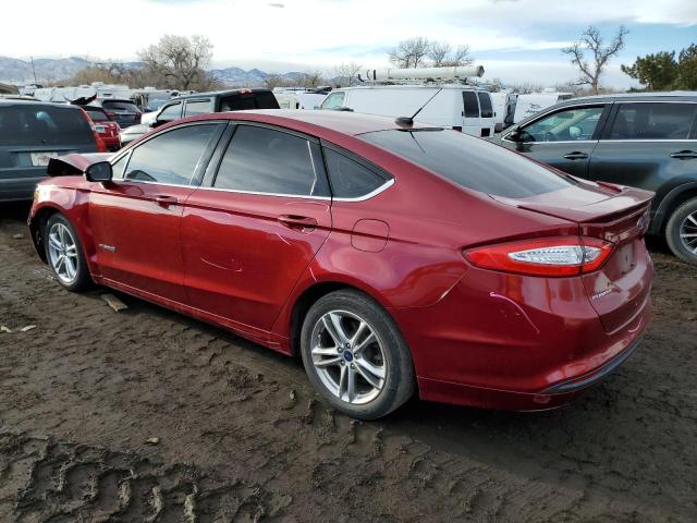 3FA6P0LU2GR134996 - 2016 FORD FUSION SE HYBRID RED photo 2