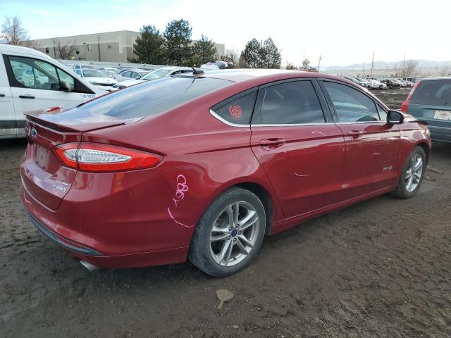 3FA6P0LU2GR134996 - 2016 FORD FUSION SE HYBRID RED photo 3