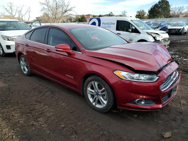 3FA6P0LU2GR134996 - 2016 FORD FUSION SE HYBRID RED photo 4