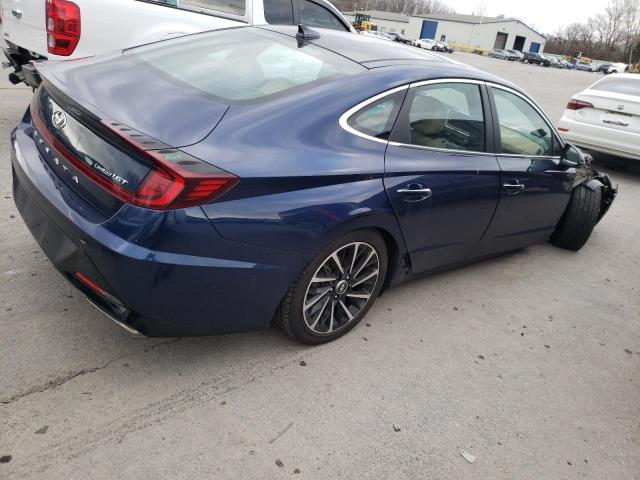 5NPEH4J20MH066272 - 2021 HYUNDAI SONATA LIMITED BLUE photo 3