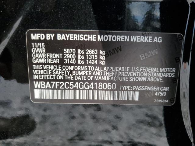 WBA7F2C54GG418060 - 2016 BMW 750 XI BLACK photo 12