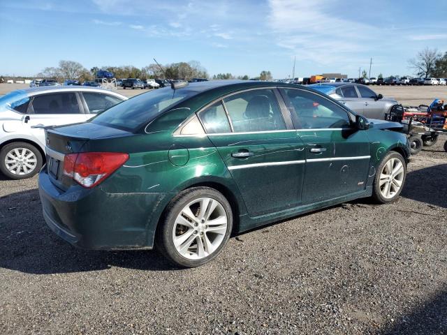 1G1PG5SB0F7260333 - 2015 CHEVROLET CRUZE LTZ GREEN photo 3