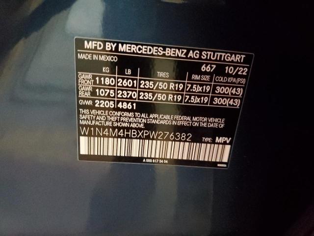 W1N4M4HBXPW276382 - 2023 MERCEDES-BENZ GLB 250 4MATIC BLUE photo 13