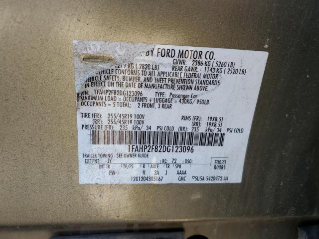 1FAHP2F82DG123096 - 2013 FORD TAURUS LIMITED GOLD photo 13