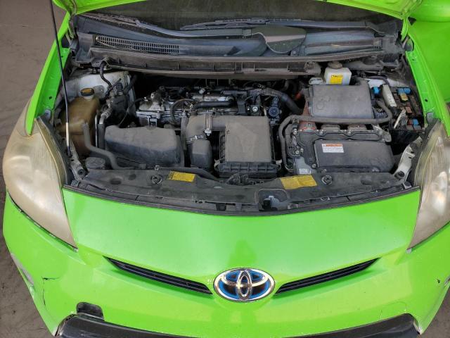 JTDKN3DU8D5563377 - 2013 TOYOTA PRIUS GREEN photo 11