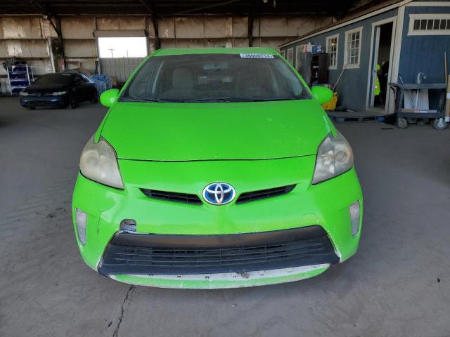 JTDKN3DU8D5563377 - 2013 TOYOTA PRIUS GREEN photo 5