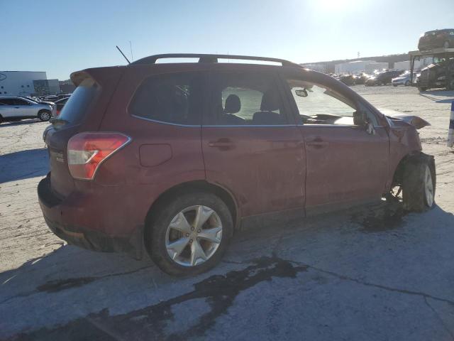 JF2SJARCXFH807808 - 2015 SUBARU FORESTER 2.5I LIMITED RED photo 3