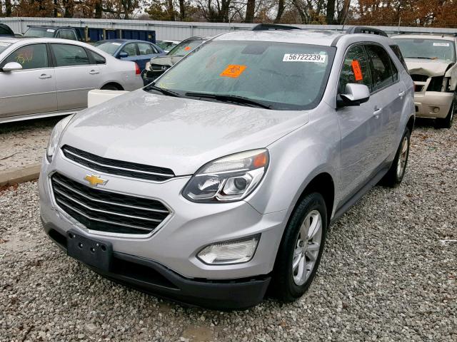 2GNALCEKXG1142143 - 2016 CHEVROLET EQUINOX LT SILVER photo 2