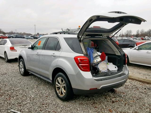 2GNALCEKXG1142143 - 2016 CHEVROLET EQUINOX LT SILVER photo 3