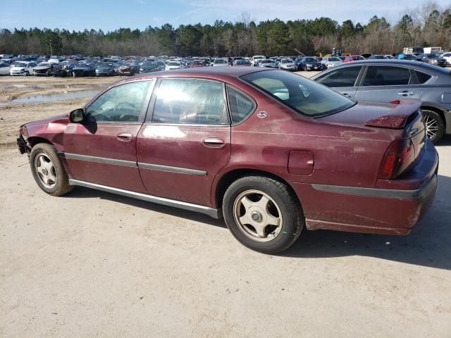 2G1WF55E9Y9136597 - 2000 CHEVROLET IMPALA MAROON photo 2