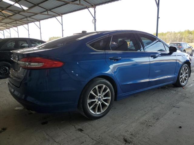 3FA6P0H79HR125958 - 2017 FORD FUSION SE BLUE photo 3