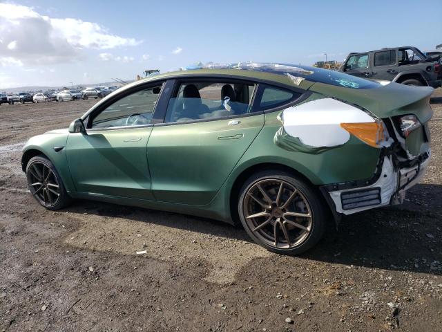 5YJ3E1EA1LF740779 - 2020 TESLA MODEL 3 GREEN photo 2