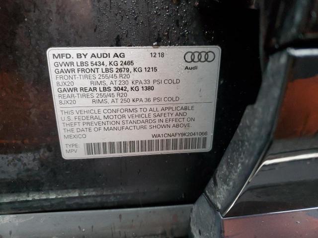 WA1CNAFY9K2041066 - 2019 AUDI Q5 PRESTIGE BLACK photo 13