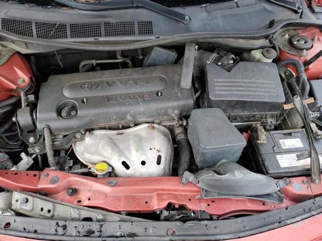 4T1BE46K17U134640 - 2007 TOYOTA CAMRY CE RED photo 11