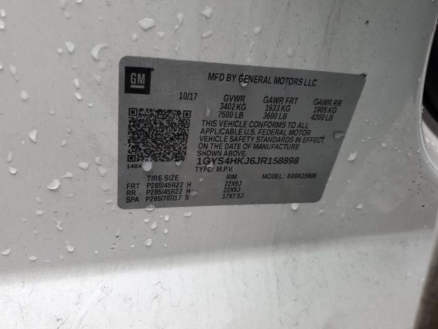 1GYS4HKJ6JR158898 - 2018 CADILLAC ESCALADE ESV LUXURY WHITE photo 13