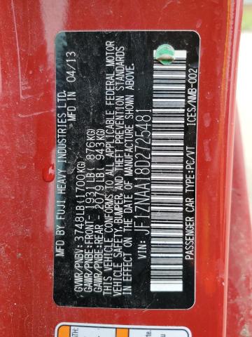 JF1ZNAA18D2725481 - 2013 TOYOTA SCION FR-S 红色 照片 13