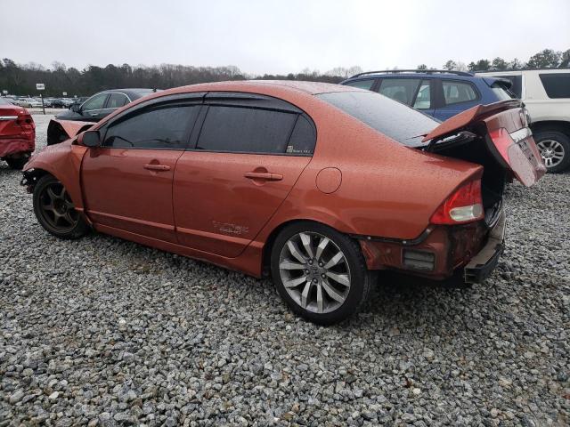 2HGFA55559H705413 - 2009 HONDA CIVIC SI ORANGE photo 2