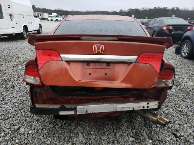 2HGFA55559H705413 - 2009 HONDA CIVIC SI ORANGE photo 6