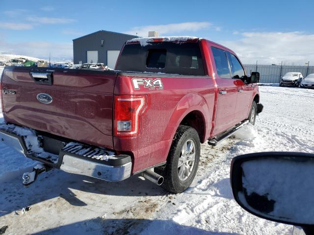 1FTEW1EPXHKD52521 - 2017 FORD F150 LARIA SUPERCREW RED photo 3
