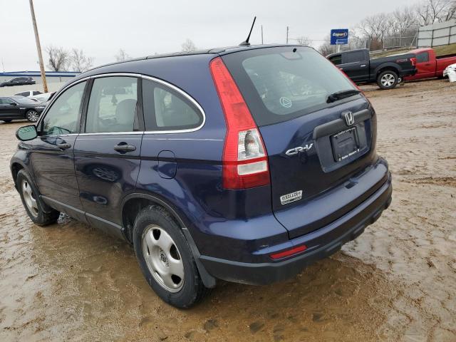 5J6RE3H31AL013763 - 2010 HONDA CR-V LX BLUE photo 2