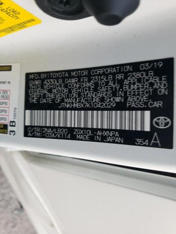 JTNKHMBX7K1042029 - 2019 TOYOTA C-HR XLE WHITE photo 13