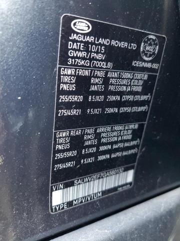 SALWV2EF7GA560132 - 2016 LAND ROVER RANGE ROVE AUTOBIOGRAPHY GRAY photo 14