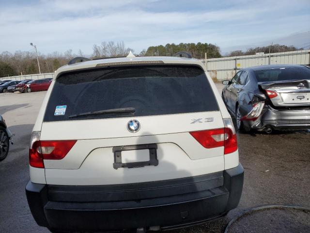 WBXPA734X5WC45353 - 2005 BMW X3 2.5I WHITE photo 6