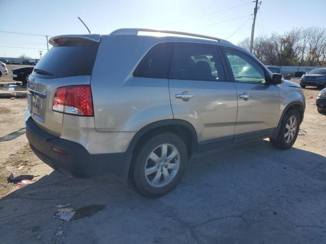 5XYKT3A63DG407721 - 2013 KIA SORENTO LX SILVER photo 3