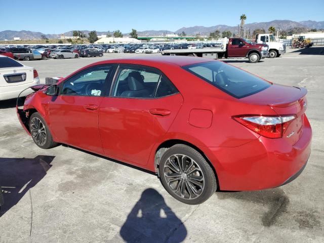 5YFBURHE9FP299505 - 2015 TOYOTA COROLLA L RED photo 2