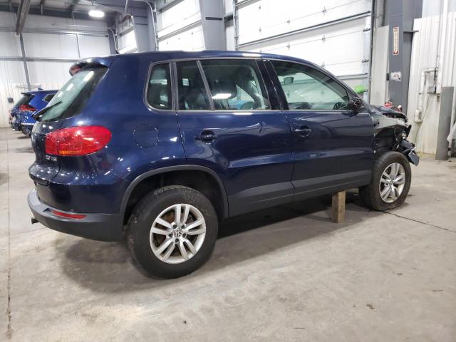 WVGBV3AX7DW560989 - 2013 VOLKSWAGEN TIGUAN S BLUE photo 3