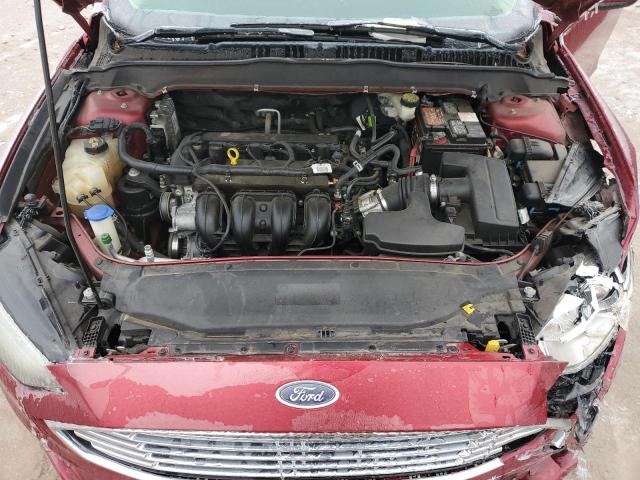 3FA6P0H78HR146087 - 2017 FORD FUSION SE RED photo 11