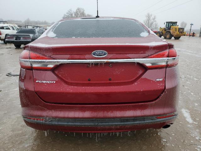 3FA6P0H78HR146087 - 2017 FORD FUSION SE RED photo 6