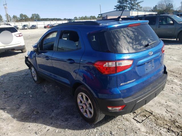 MAJ3S2GE9LC368190 - 2020 FORD ECOSPORT SE BLUE photo 2