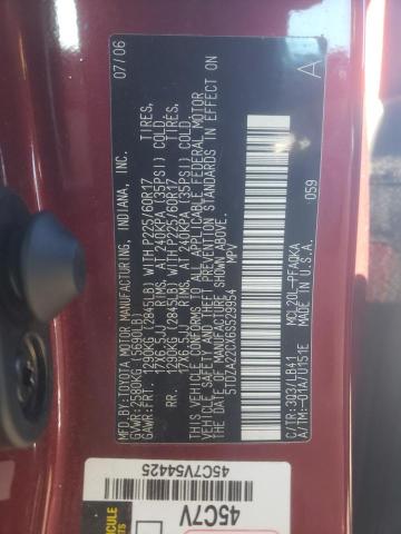 5TDZA22CX6S529954 - 2006 TOYOTA SIENNA XLE RED photo 13