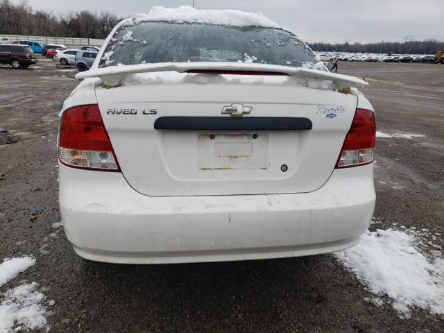KL1TD56646B650271 - 2006 CHEVROLET AVEO BASE WHITE photo 6