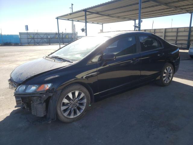 1HGFA16939L028035 - 2009 HONDA CIVIC EXL BLACK photo 1