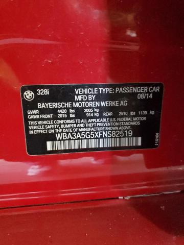 WBA3A5G5XFNS82519 - 2015 BMW 328 I RED photo 13