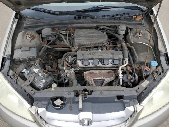 2HGES166X4H642472 - 2004 HONDA CIVIC LX BEIGE photo 11