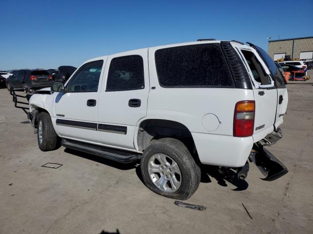 1GNEC13T01J238541 - 2001 CHEVROLET TAHOE C1500 WHITE photo 2