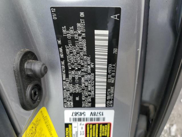 5TDKK3DC1CS218930 - 2012 TOYOTA SIENNA LE 银色 照片 13